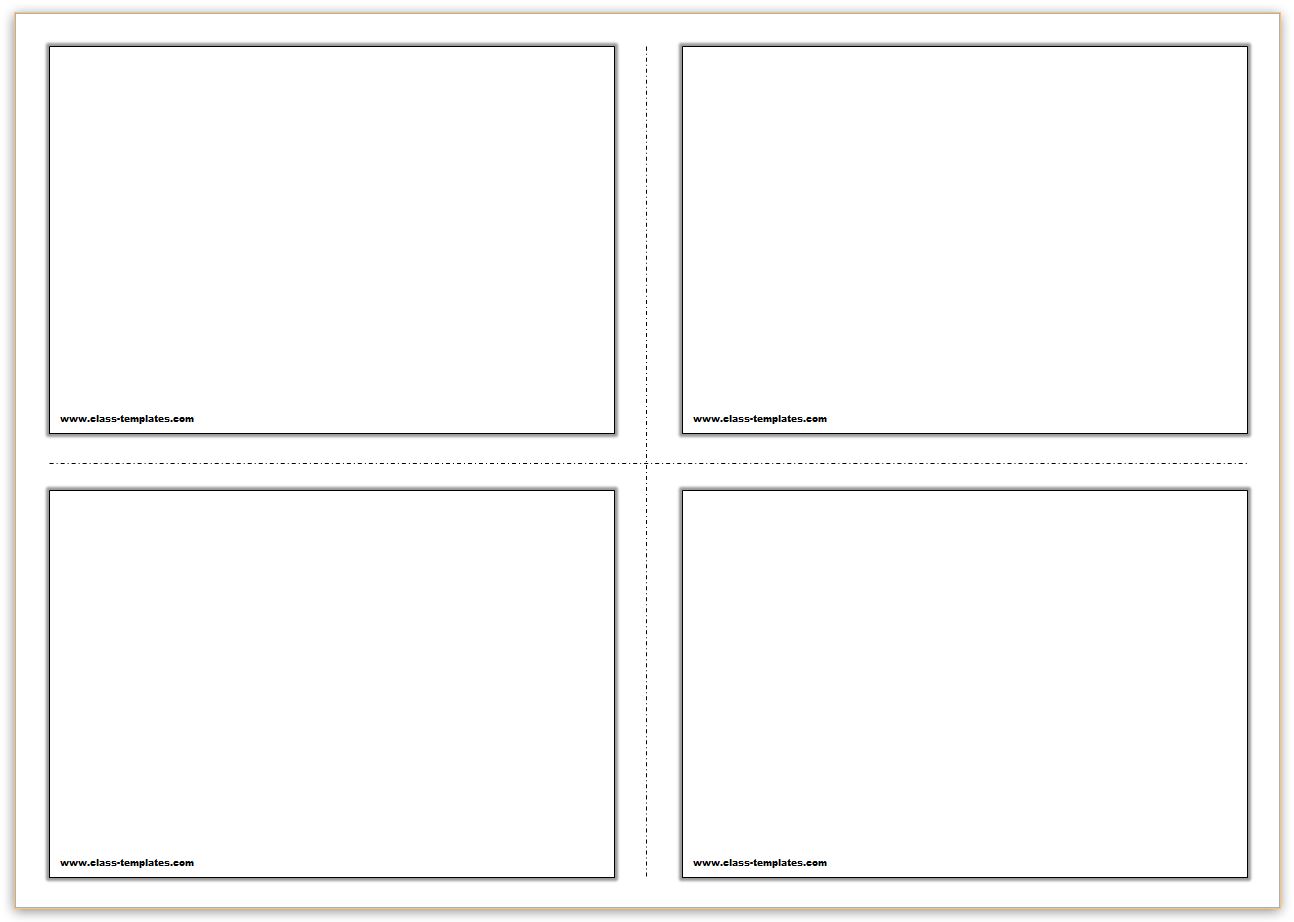 Flash Cards Template For Microsoft Word 2010