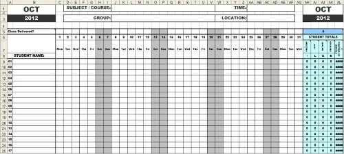 Attendance Register Template