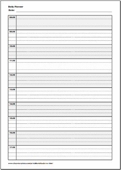 Selection Of Printable Daily Planner Formats