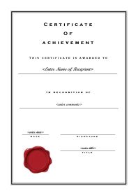 Free Printable Certificates of Achievement