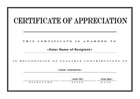 certificate of appreciation templates free
