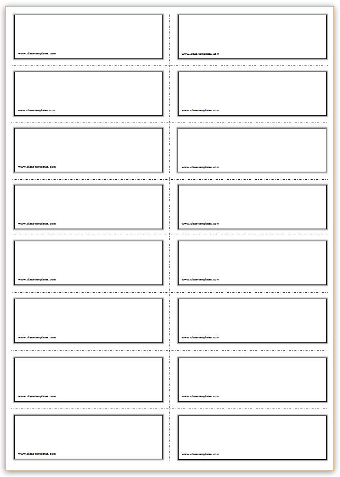 Best Free Printable Flash Card Template