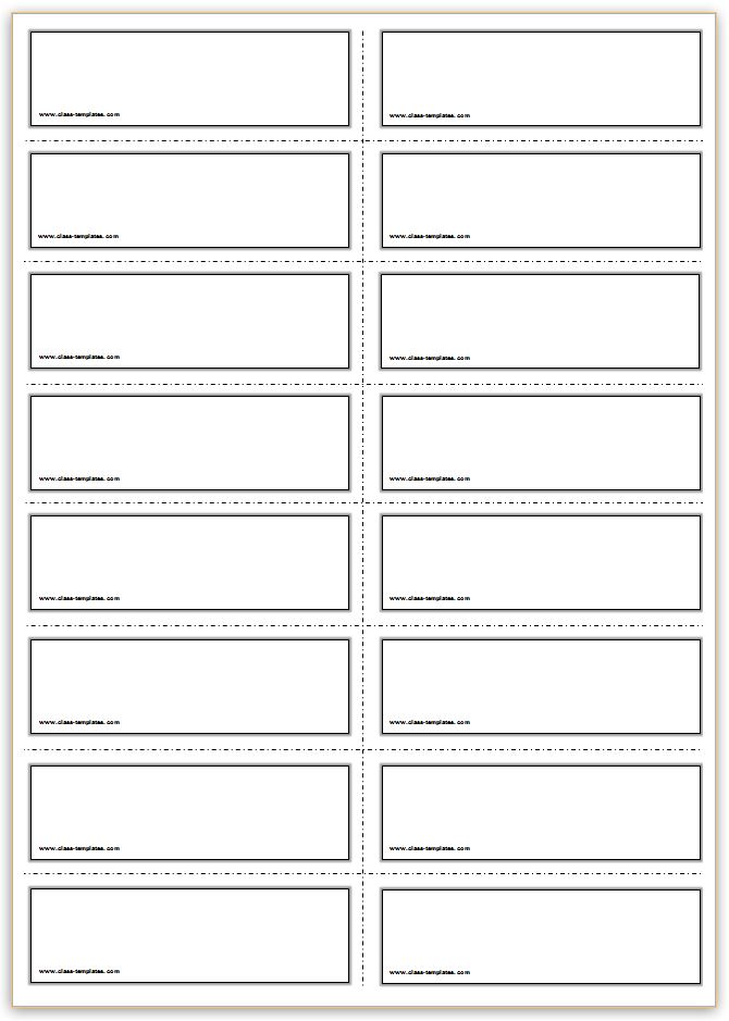 Printable Blank Flash Cards